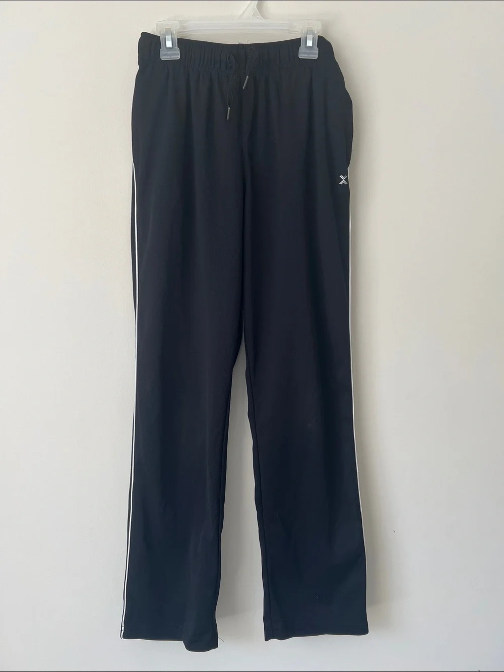 Xersion Black Joggers with White Side Stripe